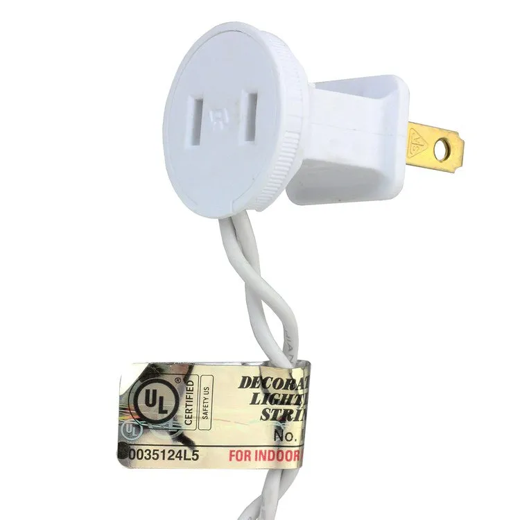 100-Count Red and Pure White LED Mini Christmas Lights with 4" Spacing and White Wire