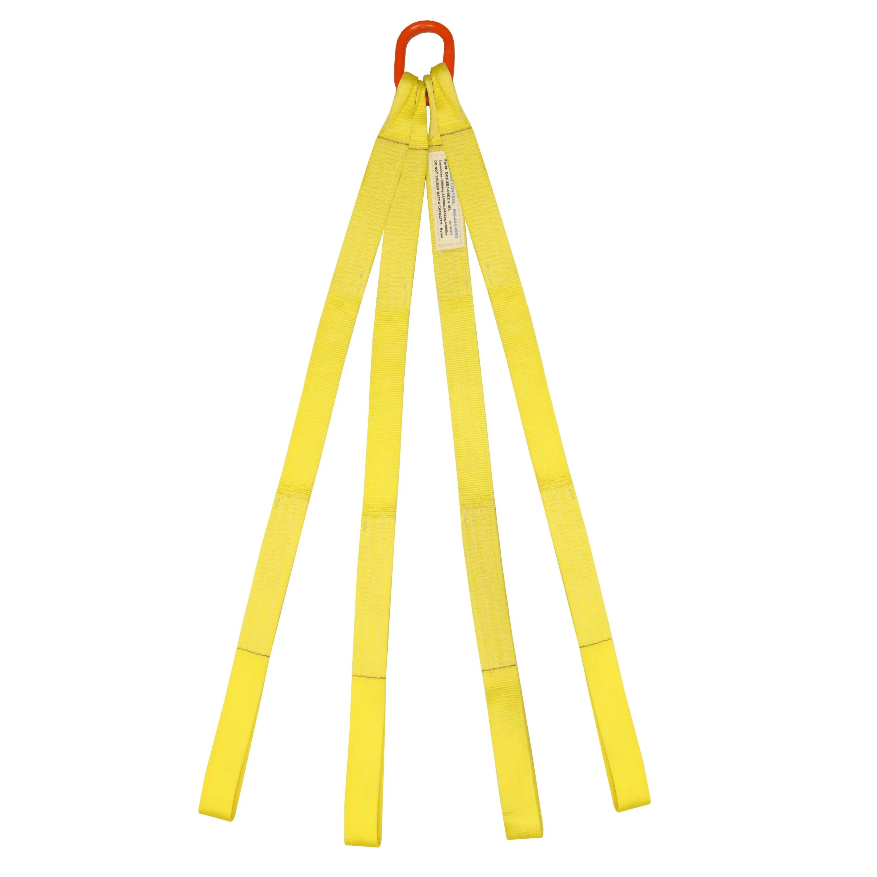 2"x3' (1 ply) Quad Leg Nylon Sling w/ Master Link & Sewn Loop
