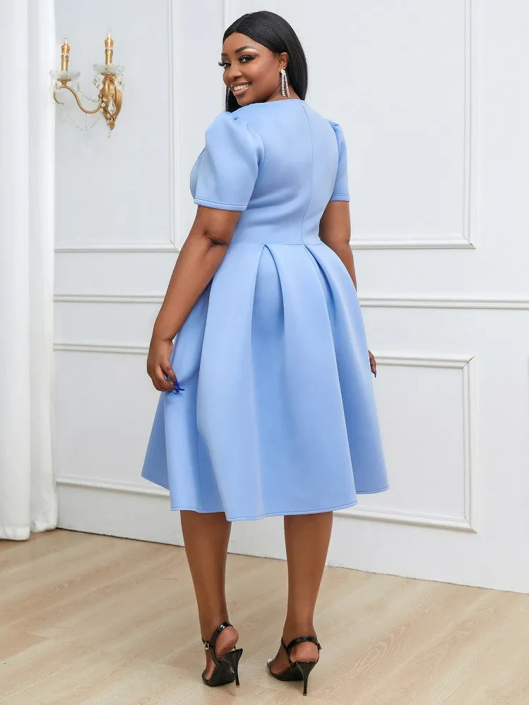 AOMEIDRESS Plus Size A Line Swing Party Dress Women Church Outfits