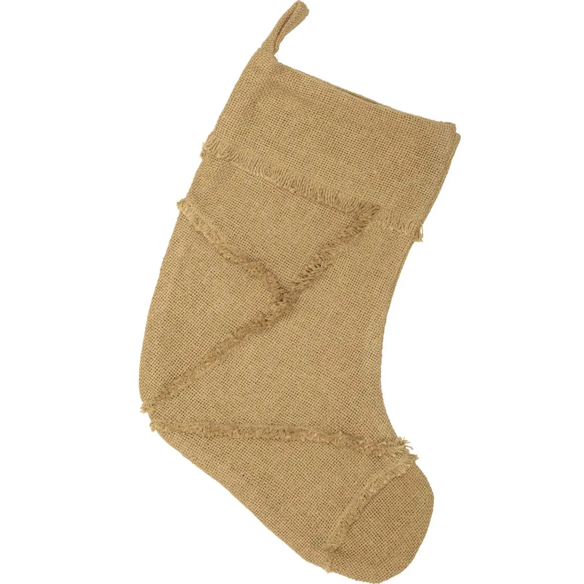 Burlap Natural Reverse Seam Stocking 11x15
