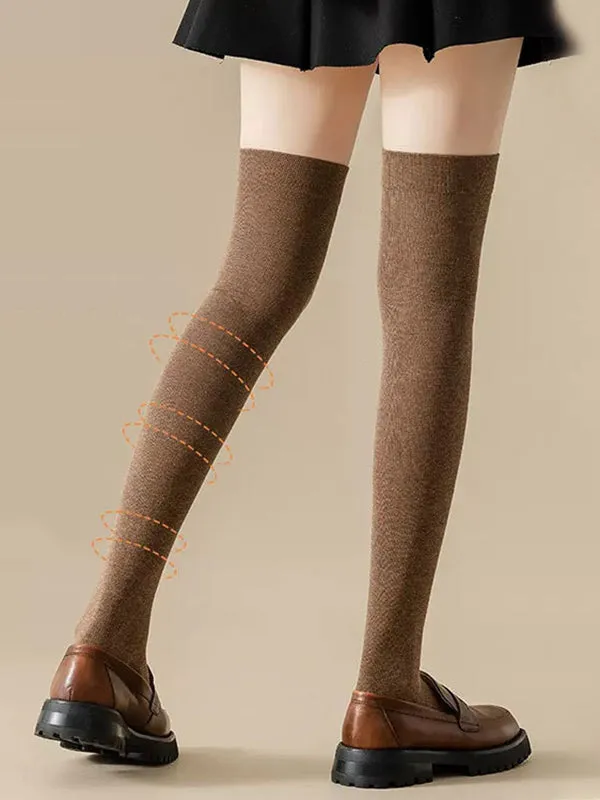 Casual Skinny Leg Skinny Solid Color Stockings Accessories