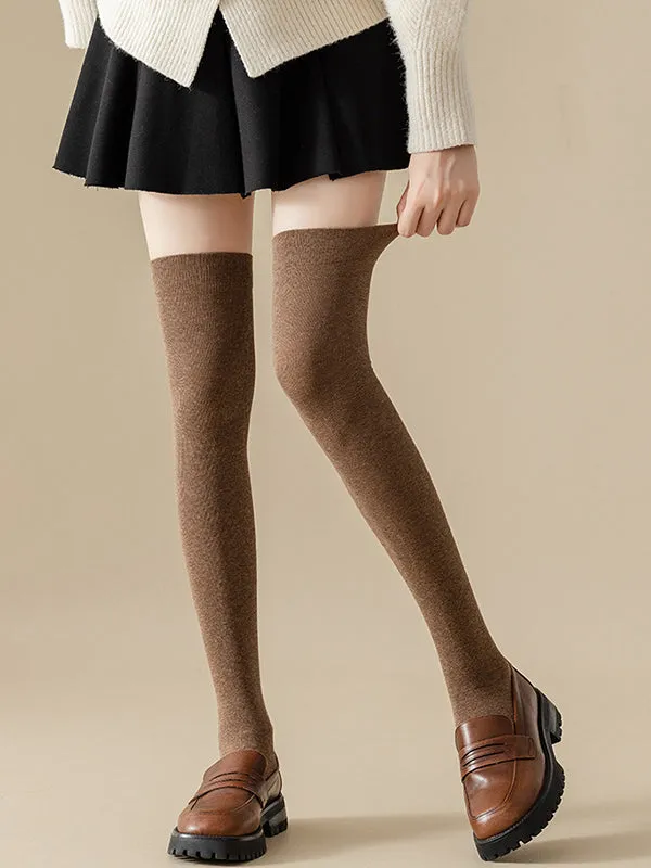 Casual Skinny Leg Skinny Solid Color Stockings Accessories