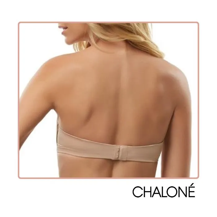 Chalone Stay For Sure Non Slip Secured Strapless Bra for Full Figure