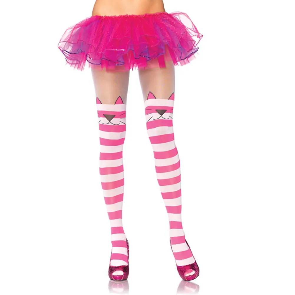 Cheshire Cat Opaque Striped Spandex Tights