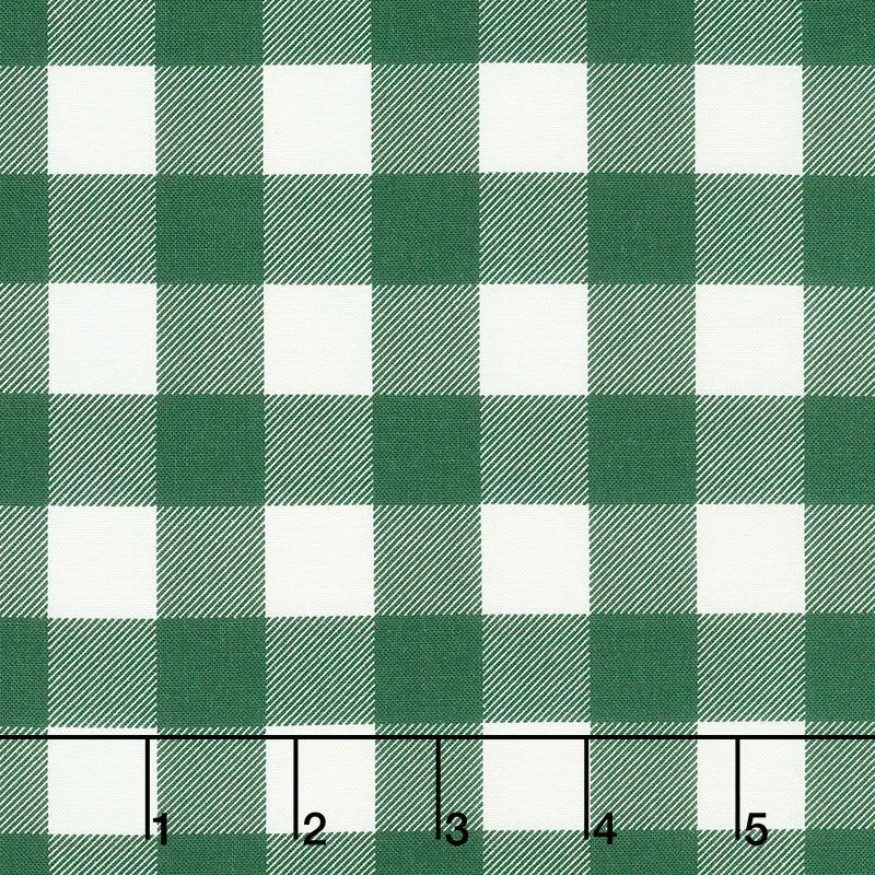 Christmas Traditions - Plaid Dark Green Yardage