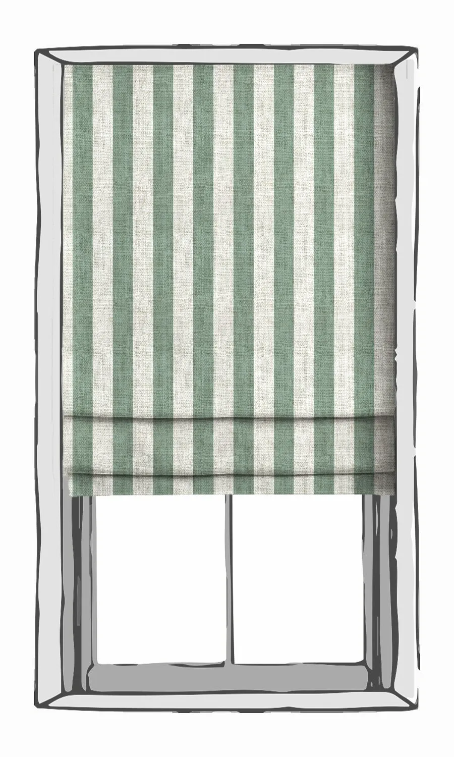 'Claremont' Modern Striped Print Shades (Egg Blue/ White)