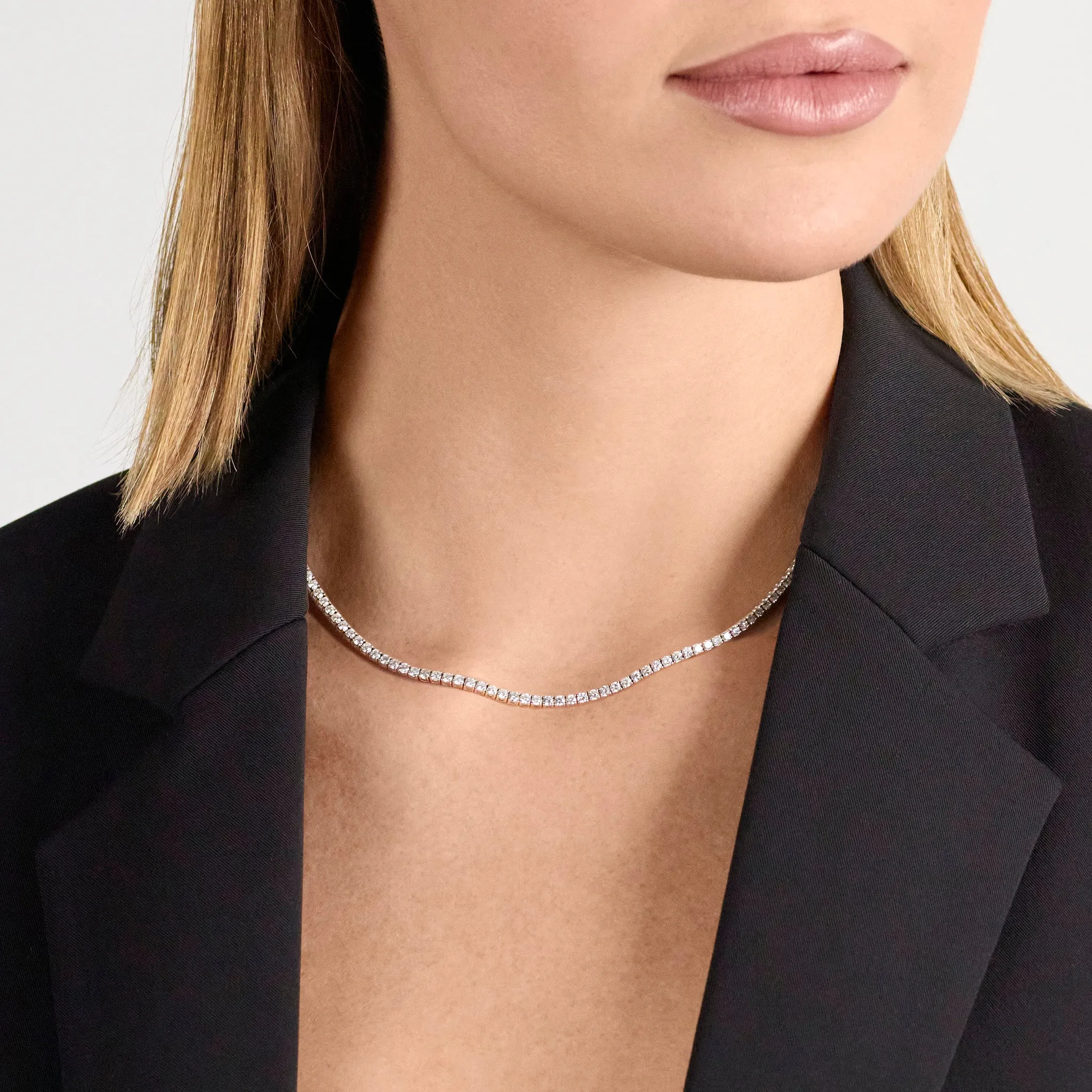 Classic Diamond Tennis Necklace