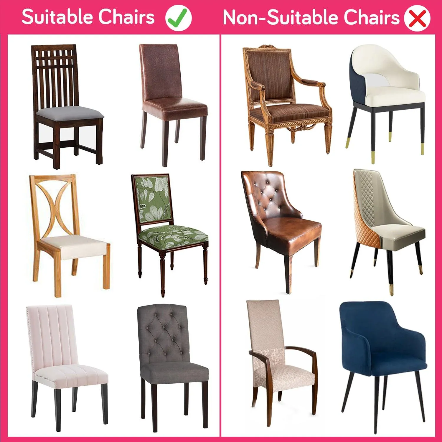 Elastic Stretchable Dining Chair Cover, Black Damask