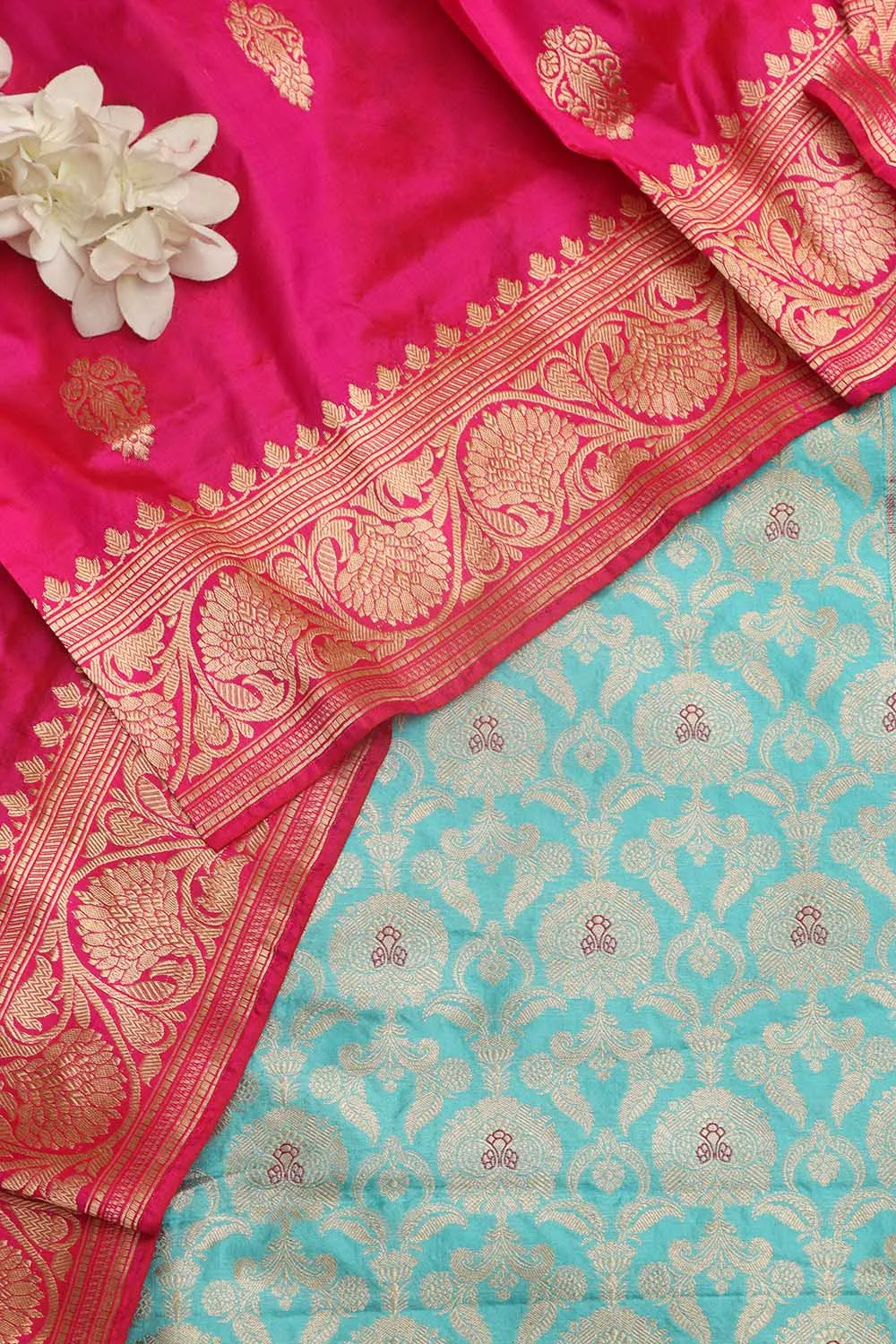 Elegant Blue Banarasi Pure Katan Silk Suit With Banarasi Handloom Pure Katan Silk Dupatta