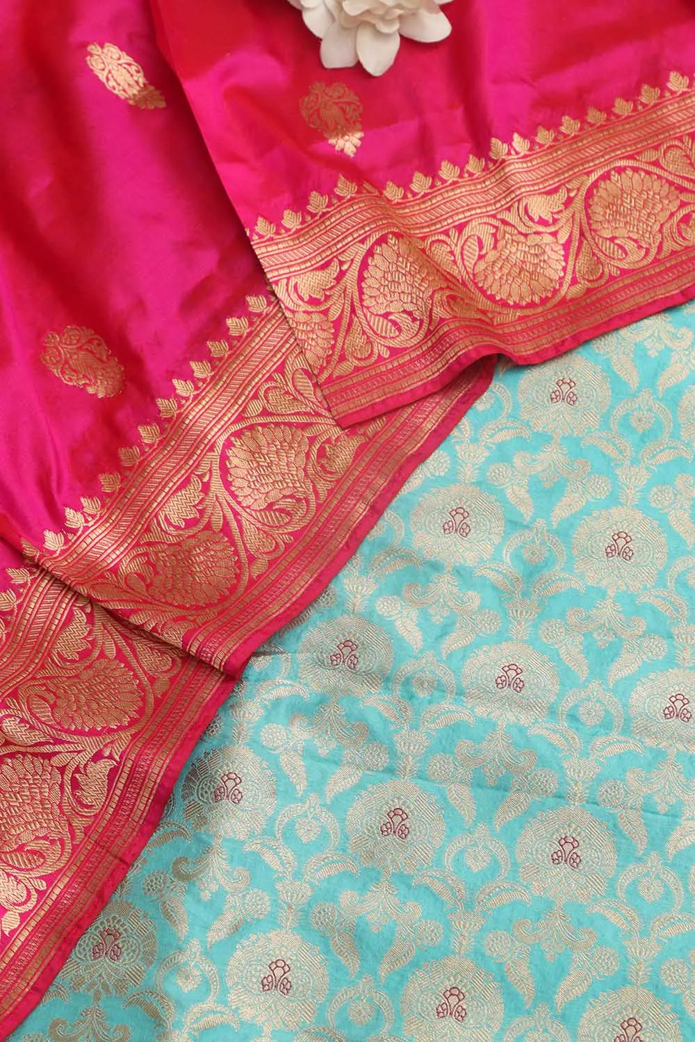 Elegant Blue Banarasi Pure Katan Silk Suit With Banarasi Handloom Pure Katan Silk Dupatta