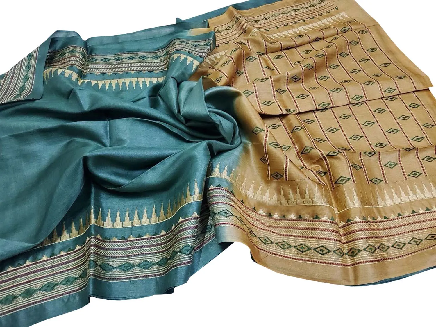Elegant Blue Moonga Tussar Silk Saree with Embroidery