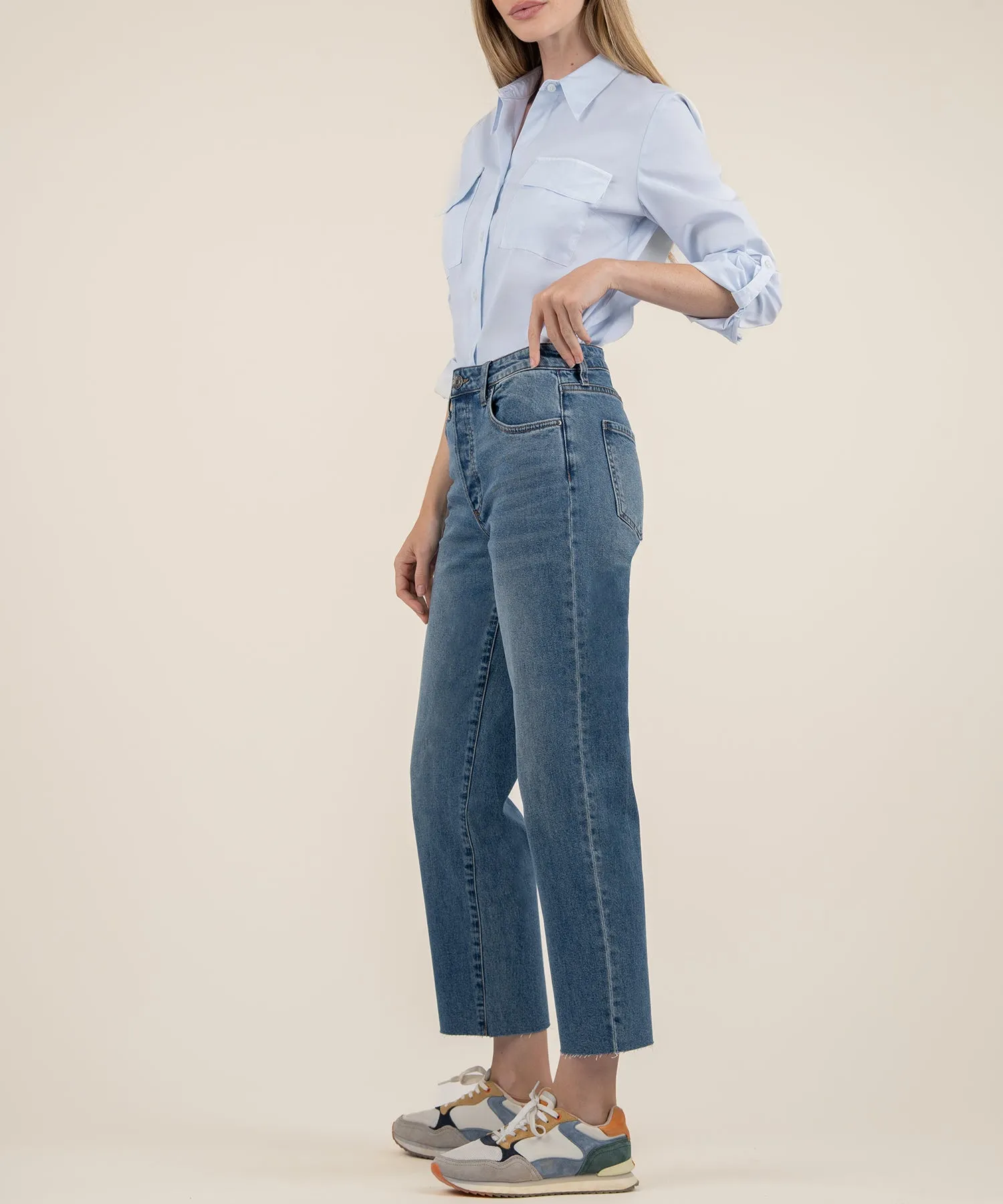 Fay High Rise Ankle Straight Leg