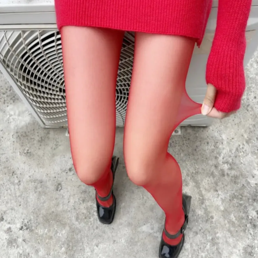 Fire Red Stockings - Sheer or Opaque