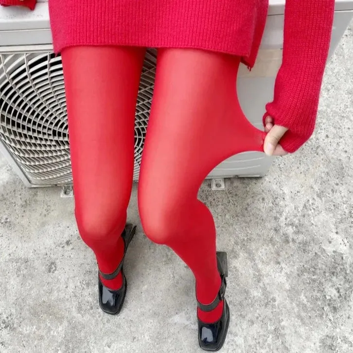 Fire Red Stockings - Sheer or Opaque