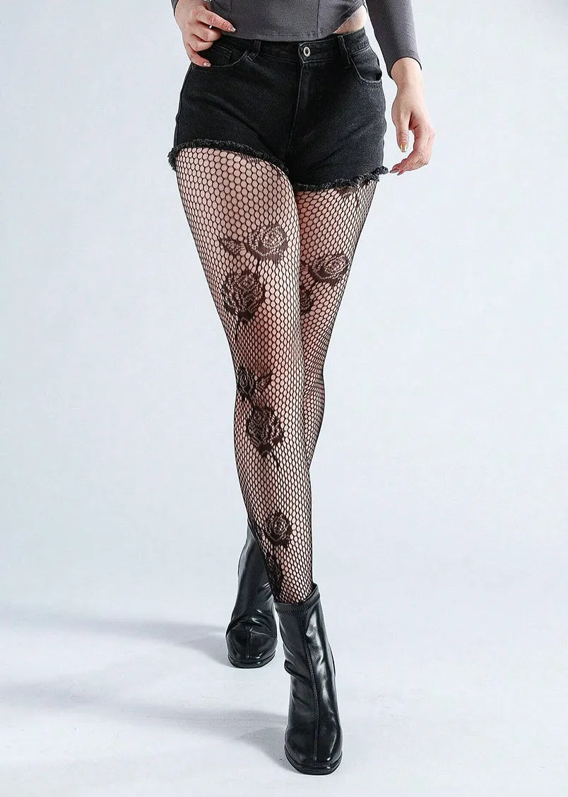 Floral Fishnet Stocking