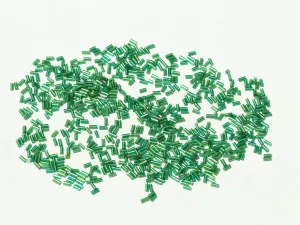 Green Rainbow Pipe / Bugle Seed Beads- 4.5 mm (Wholesale)
