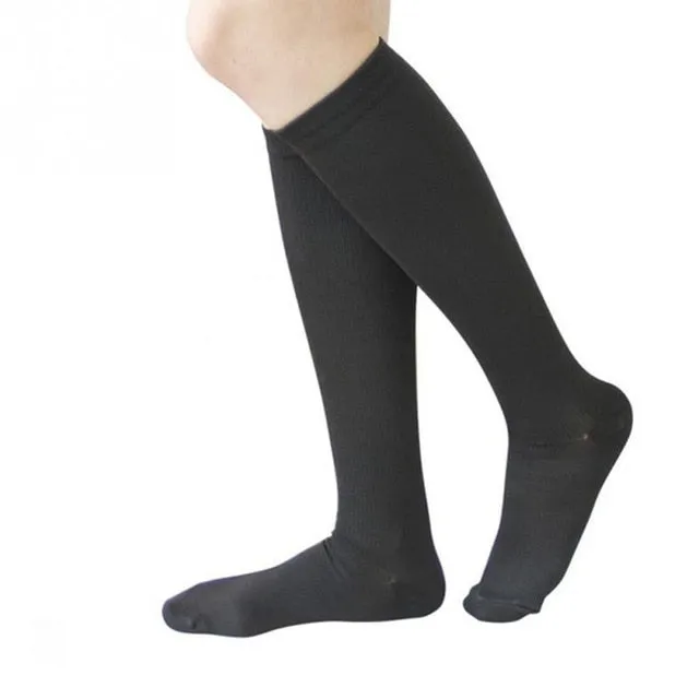 Hot Unisex Compression Stockings Pressure Nylon Varicose Vein Stocking Knee High Leg Support Stretch Circulation Stock