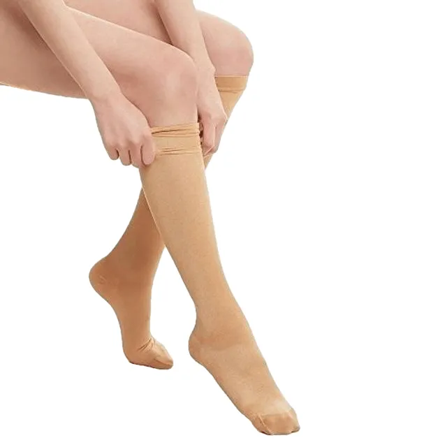 Hot Unisex Compression Stockings Pressure Nylon Varicose Vein Stocking Knee High Leg Support Stretch Circulation Stock