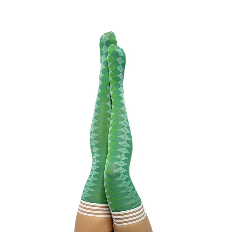 Kixies OPC Par 4 Green Argyle Size B