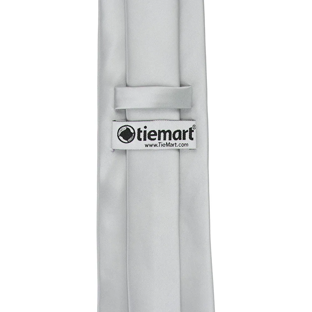 Light Silver Premium Solid Color Necktie