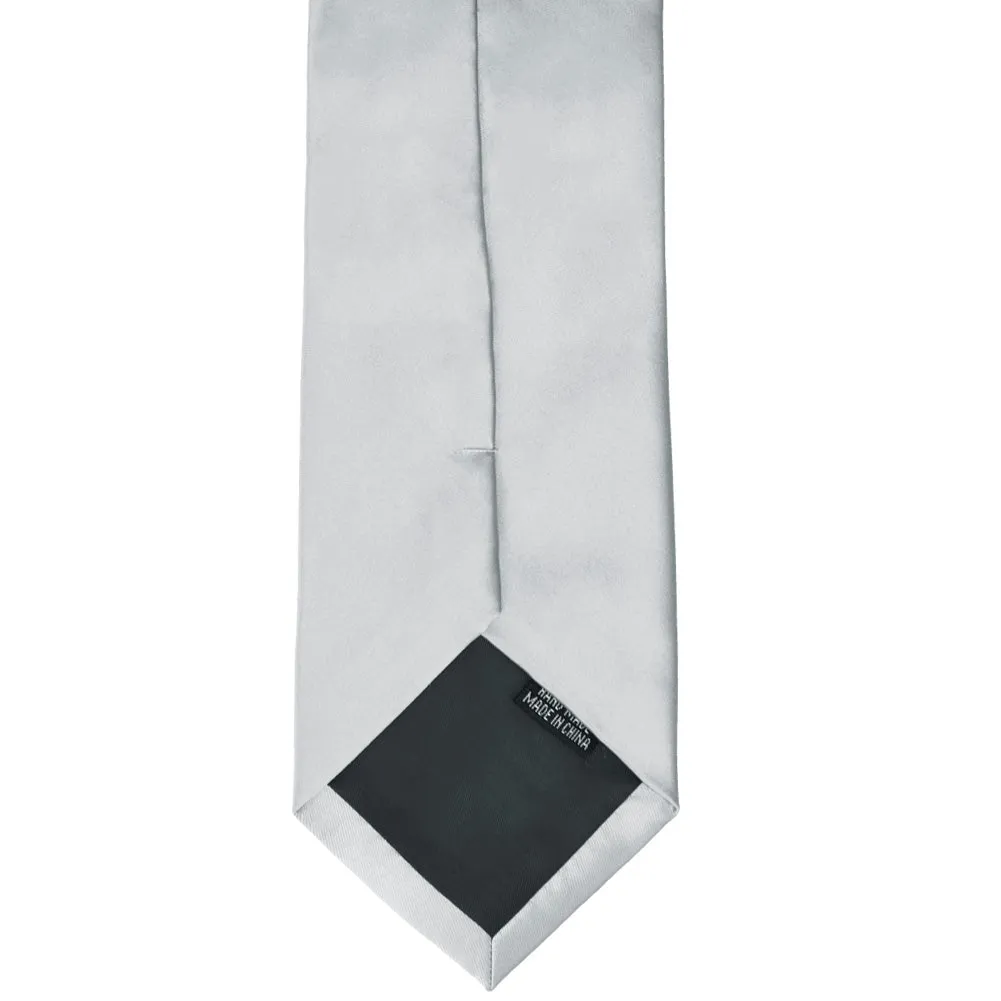 Light Silver Premium Solid Color Necktie