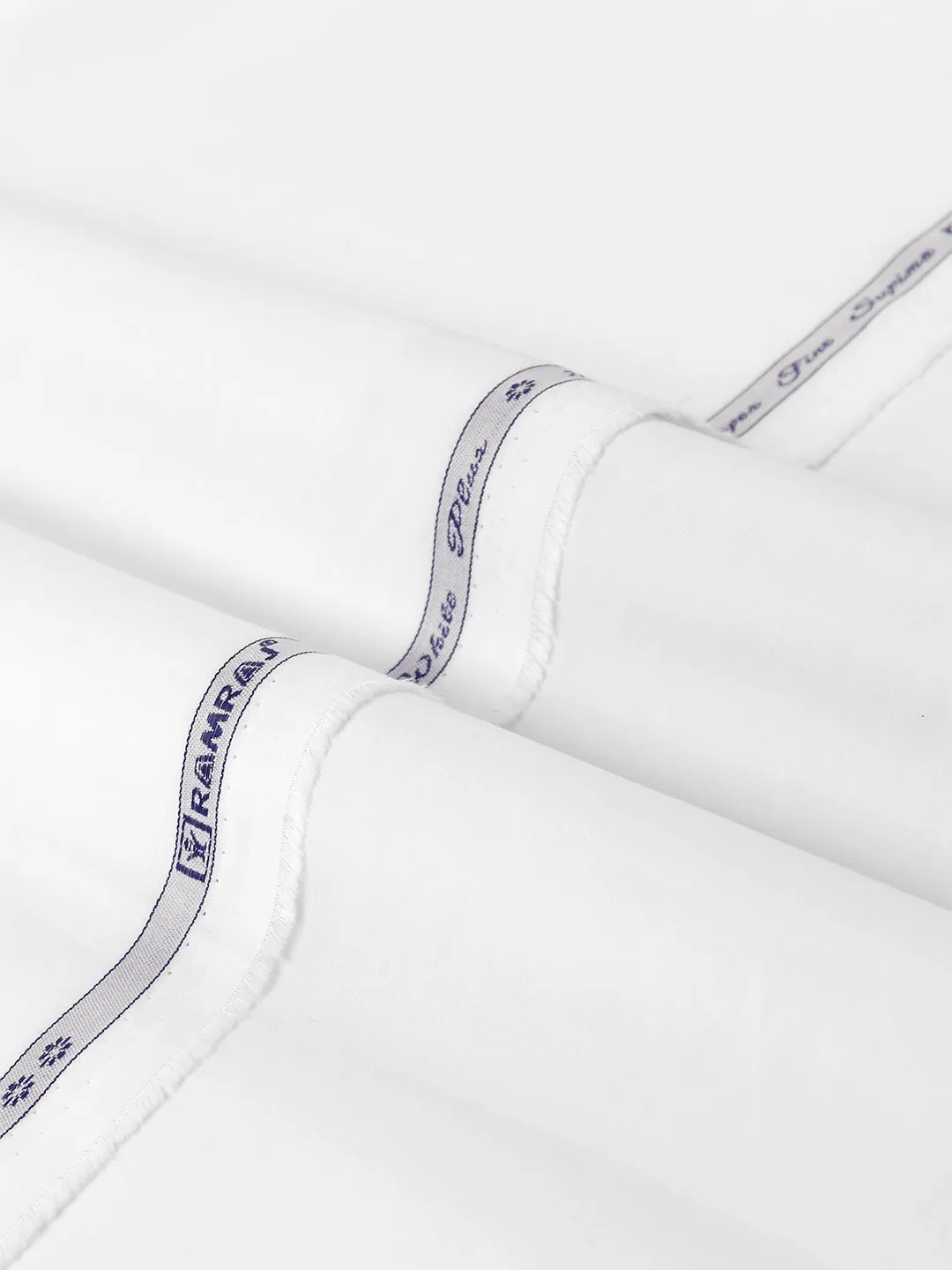 Luxuries Supima Cotton Pure White Shirt Fabric 1200