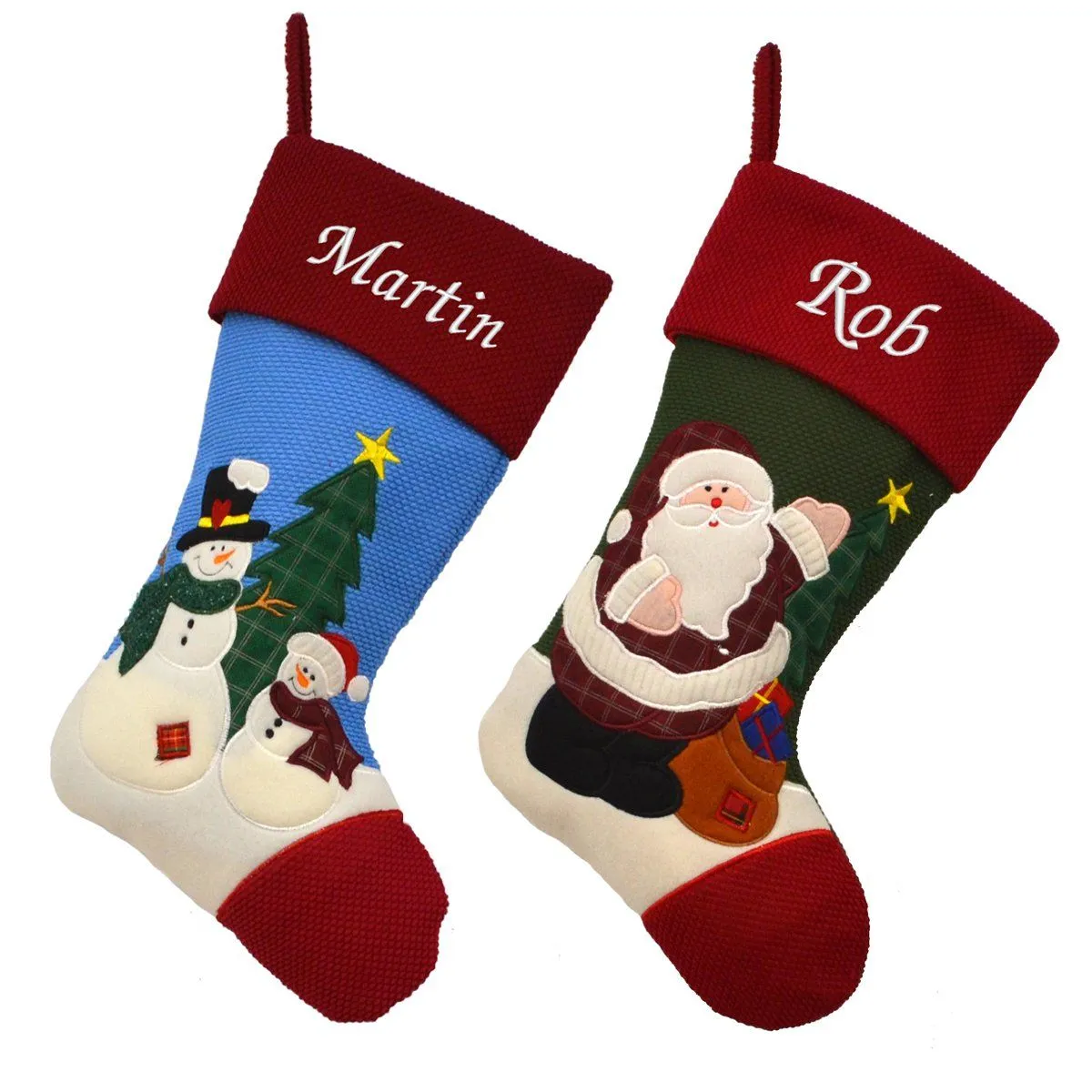 Luxury Personalised Embroidered Vintage Inspired Christmas Stockings
