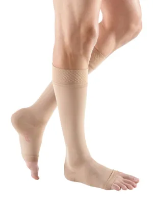 Mediven Forte, 30-40 mmHg, Knee High w/Extra Wide Calf, Silicone, Open Toe