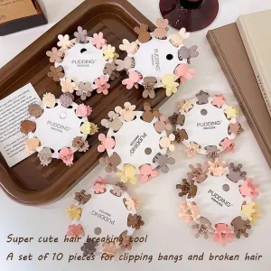 Mini Cute Oatmeal Color Clip Hyuna Style Solid Color Hair Clip Does