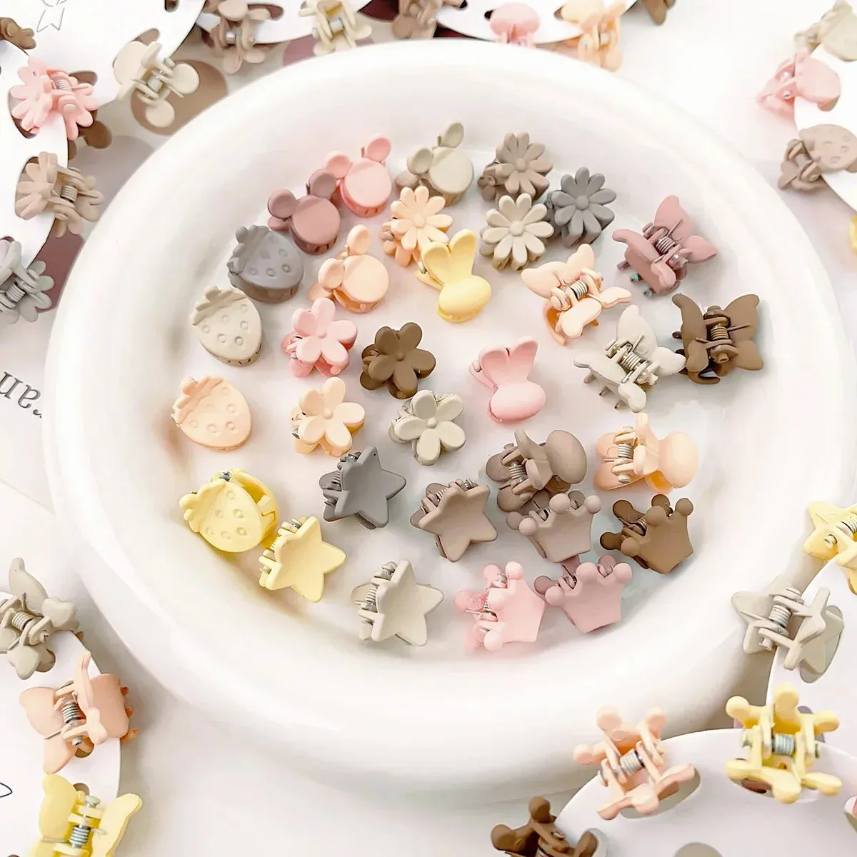 Mini Cute Oatmeal Color Clip Hyuna Style Solid Color Hair Clip Does