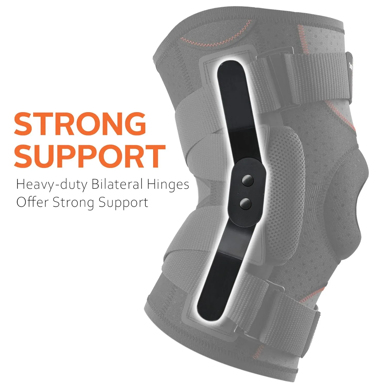 Omples Hinged Knee Brace for Knee Pain Knee Braces for Meniscus Tear Knee Support with Side Stabilizers for Men and Women Patella Knee Brace for Arthritis Pain Running Working Out (Black, XXXX-Large)