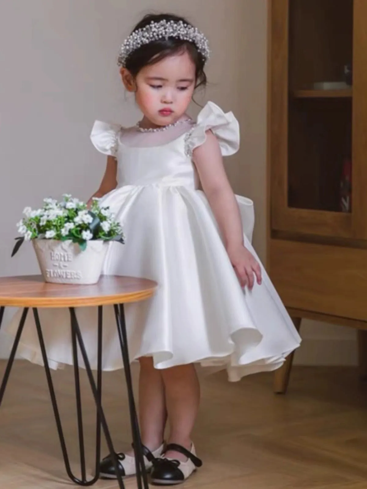 "Claire" Elegant White Special Occasion Dress - 2 Styles
