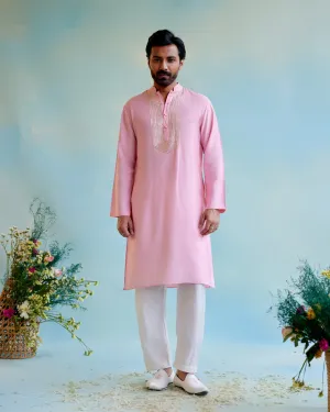Rosy Glow Chanderi
Gota Kurta with Chanderi Narrow Pants