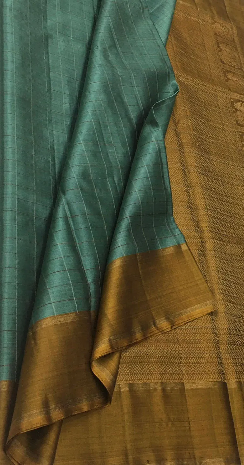 Royal Blue Kanjeevaram Pure Silk Saree - Handloom Pure Elegance