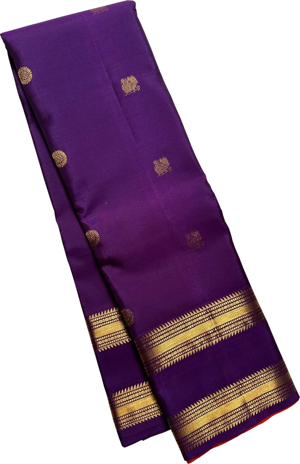 Royal Purple Kanjeevaram Silk Saree - Handloom Pure Elegance