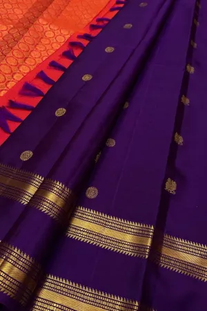 Royal Purple Kanjeevaram Silk Saree - Handloom Pure Elegance