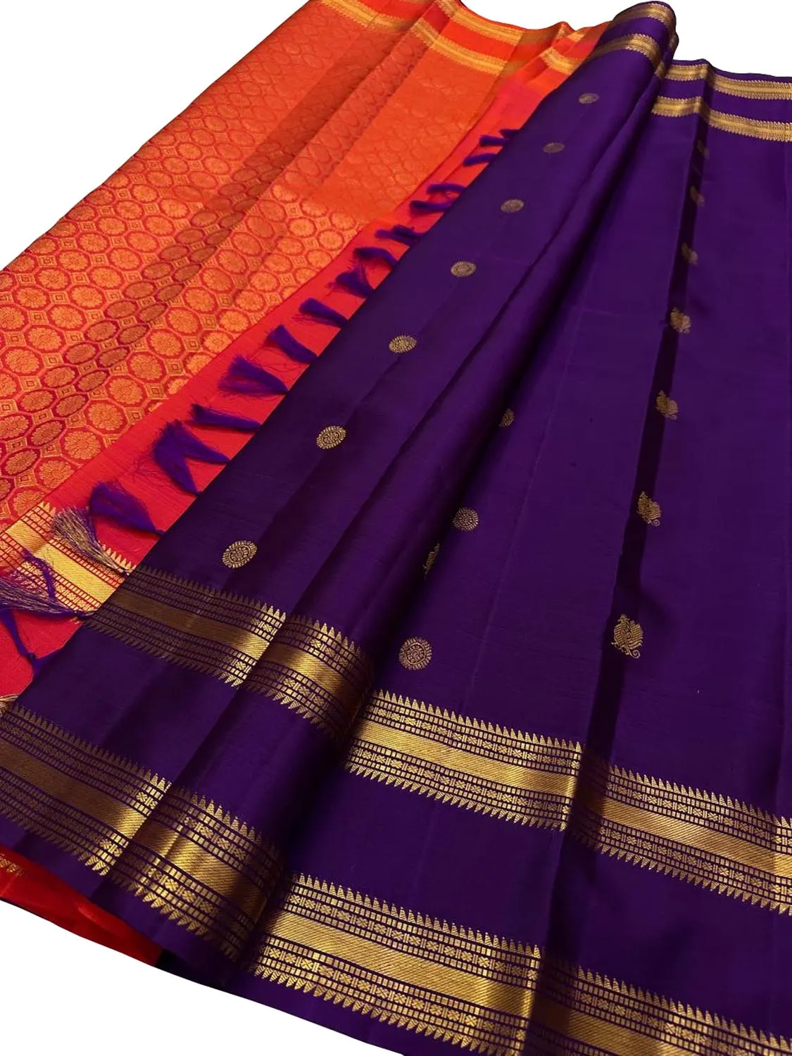 Royal Purple Kanjeevaram Silk Saree - Handloom Pure Elegance