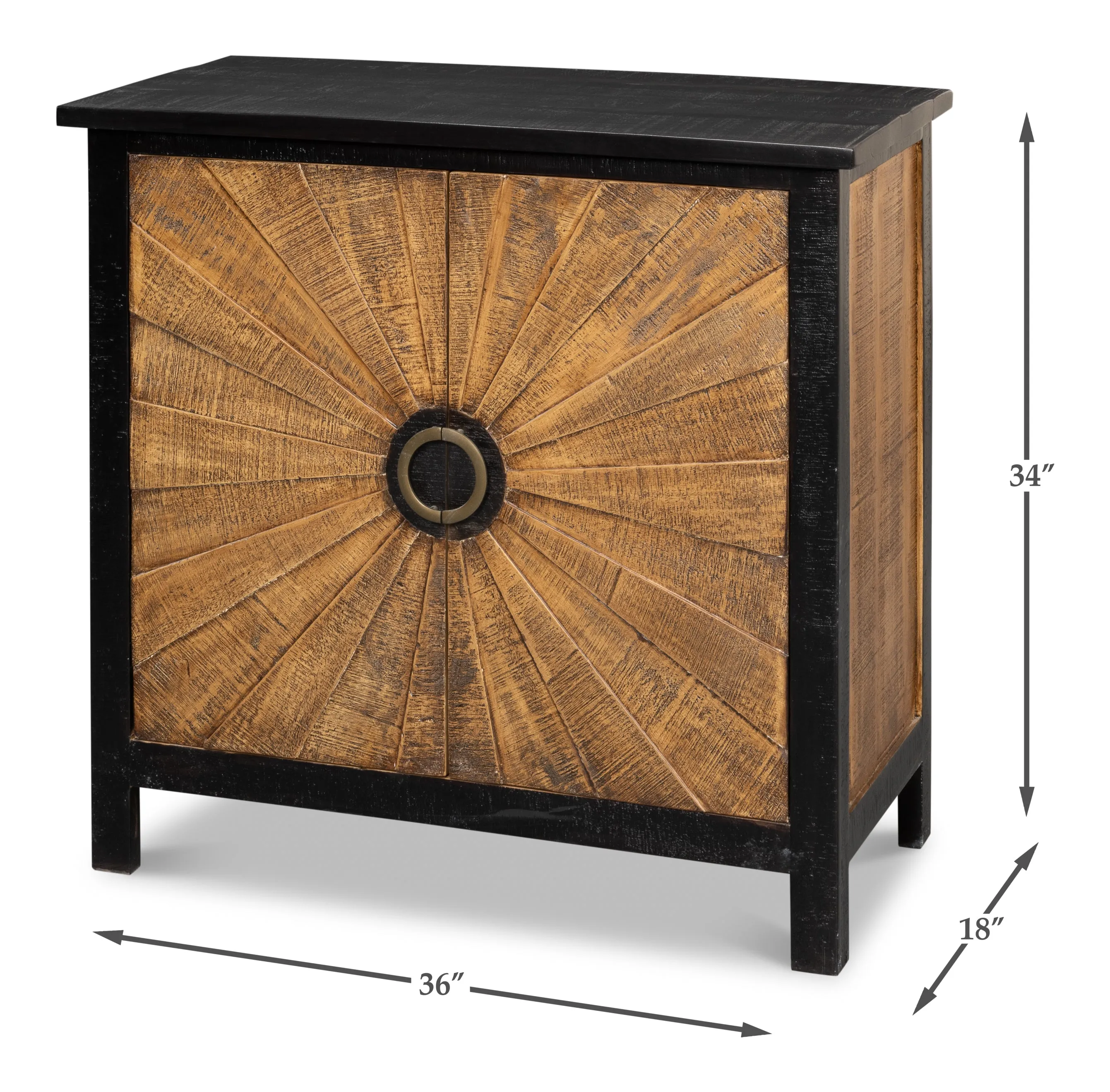 Sarreid - Centrum Two Door Sideboard - Brown - Traditional