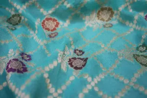 Serenity in Blue: Natural Blue Ghatchola Tilfi Pure Khaddi Georgette Banarasi Sari