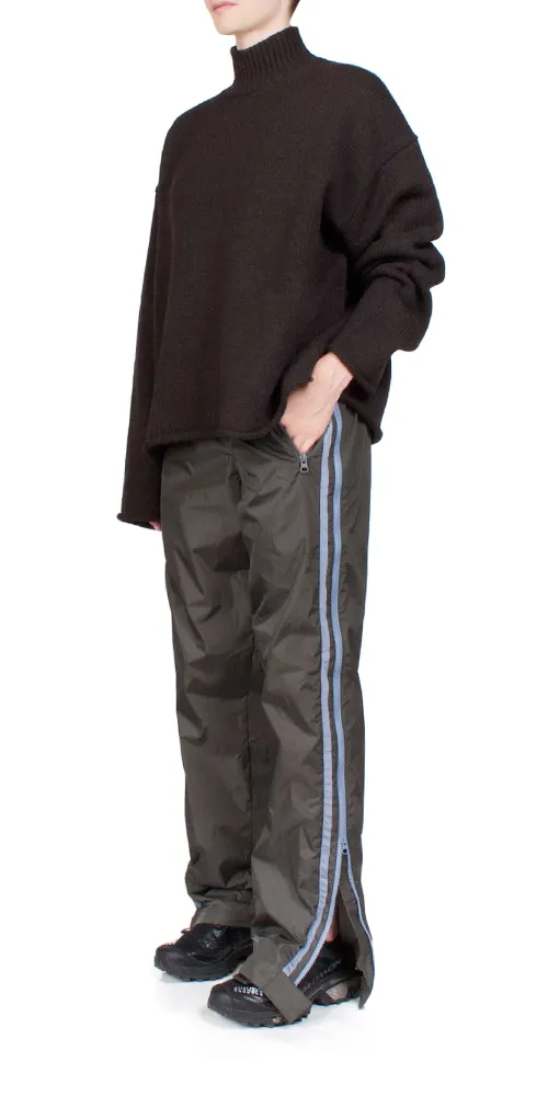 Side Zip Nylon Pant Bark