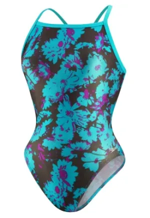 SPEEDO Graphic Daisy Flyback Poly Spandex