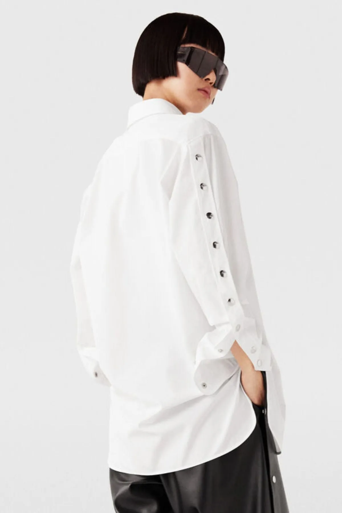 Stella McCartney Snap Detail Shirt - Pure White