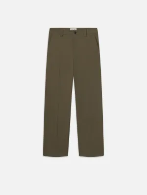 Straight Leg Chino Trousers -- Moss Green