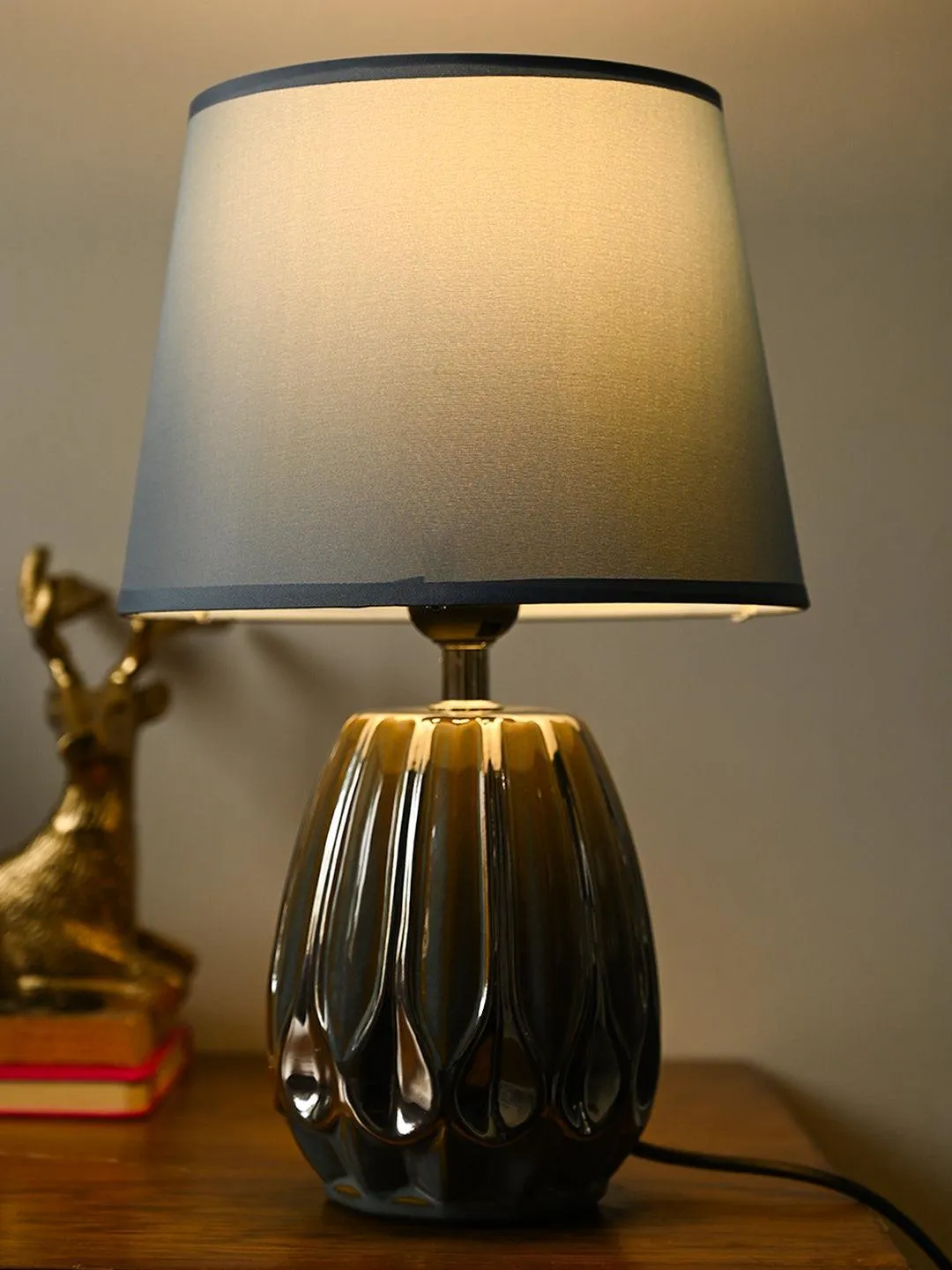 Stylish Light Blue Shade Table Lamp