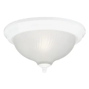 Westinghouse 6430100 3 Light Flush White Finish with Frosted Swirl Glass