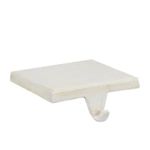 White Flat Base Christmas Stocking Holder
