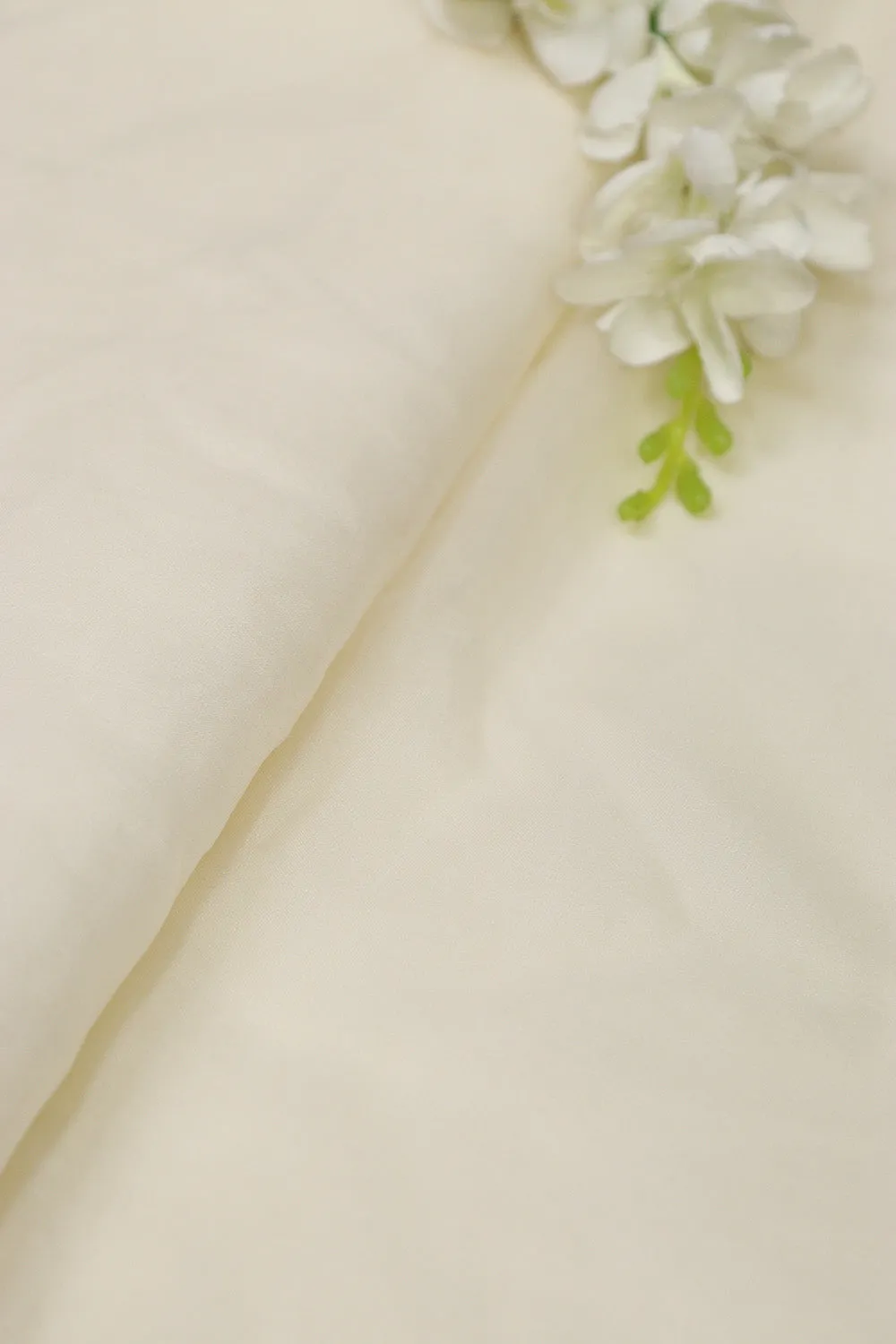 White Organza Silk Fabric for Elegant Designs  ( 1 Mtr )